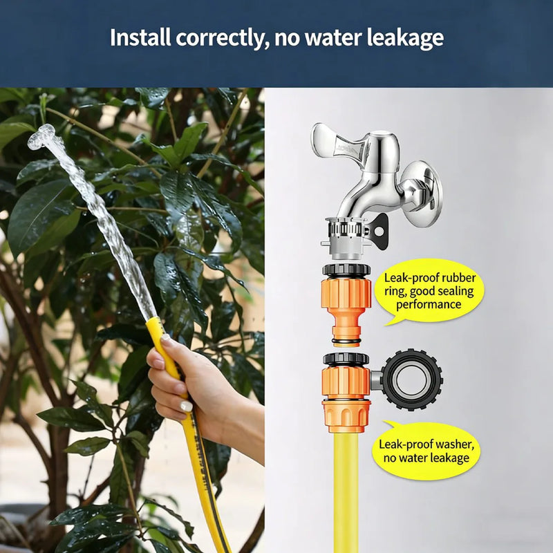 Heavy Duty Garden Hose Pipe Reel Reinforced Anti-kink Outdoor Hosepipe-20M