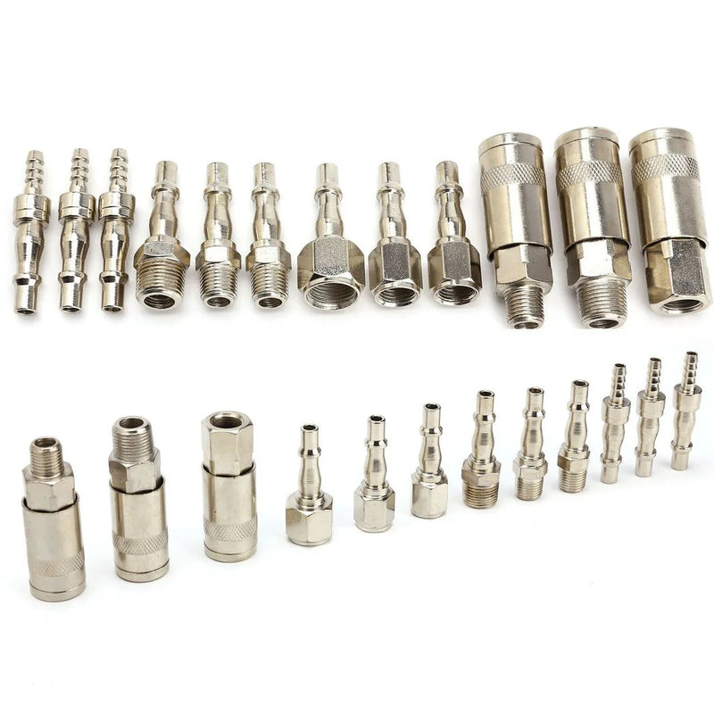 12Pcs 1/4" 3/8" BSP Air Line Hose Fittings Compressor Connector Quick Release UK