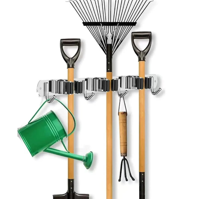 15 Inch Wall Mount Broom Holder Mop Broom Organizer Garage Garden Kitchen Tool Adjustable Storage (US Logistics only For USPS.TK/TMEU only For self-pickup)