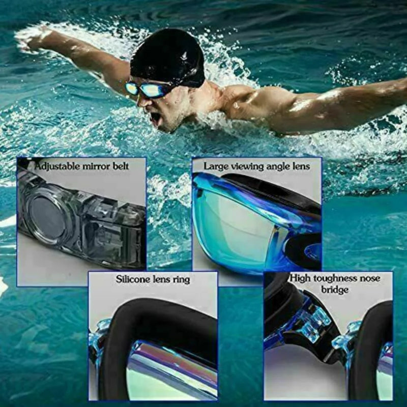 Adjustable Anti Fog Swimming Goggles Ultra-clear Vision For Men Women Adult Kids