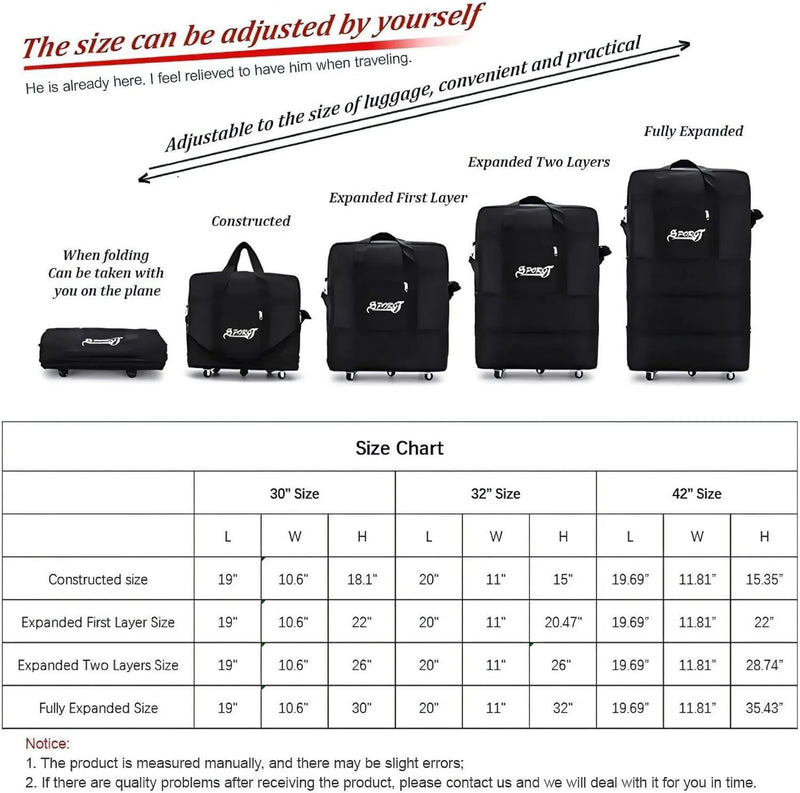 42" Extra Large Lightweight Luggage Trolley Suitcase Travel Bag Handbag BAG NEW