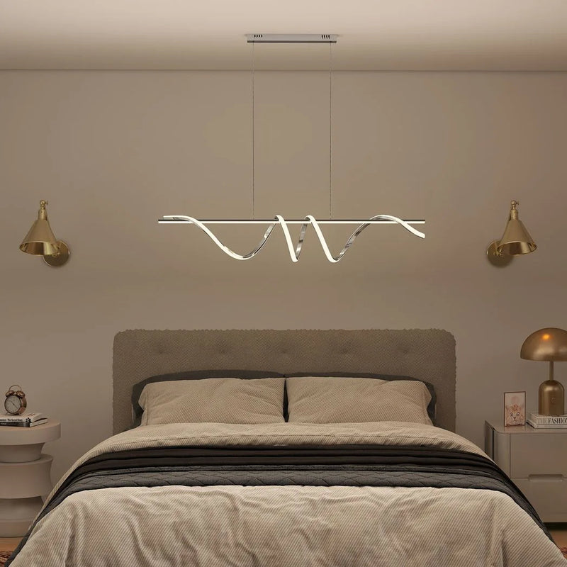HOMCOM Pendant Light with 3 Colour Temperatures - Silver Tone