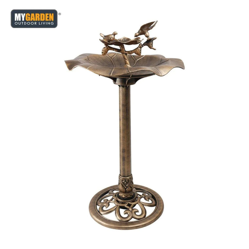 Traditional Weatherproof Bronze Effect Garden Bird Bath