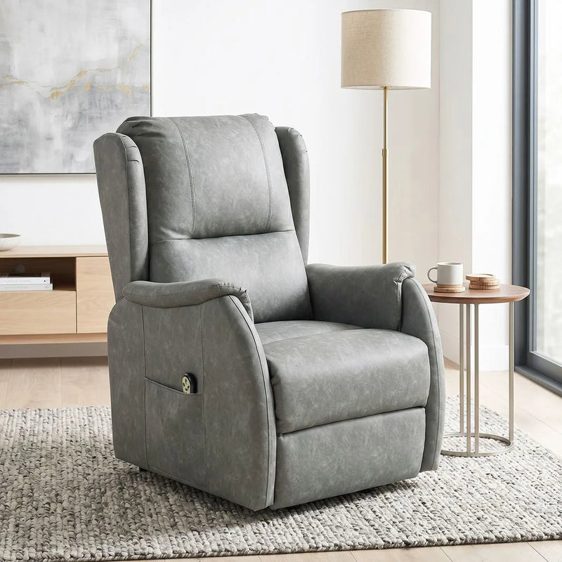 HOMCOM Power Lift Recliner Chair, Dual Motor Electric Lift Chair for Elderly with Remote Control, Grey