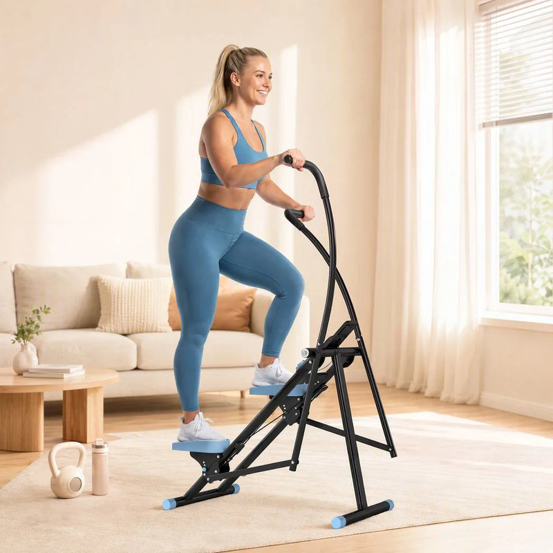 SPORTNOW Stair Stepper for Home Gym Exercise, Vertical Climber Machine with LCD Monitor & Adjustable Pedals for Workout