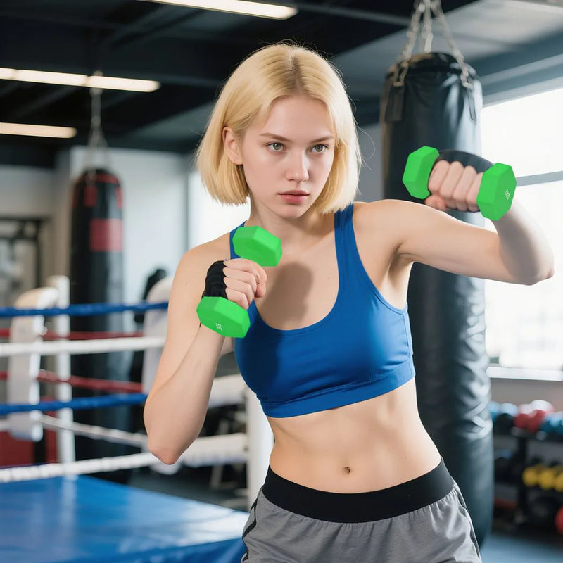 SPORTNOW Hex Dumbbells Set with Dumbbell Rack, Hand Weights for Strength Training Weight Lifting,  2 x 1kg, 2 x 2kg, 2 x 3kg