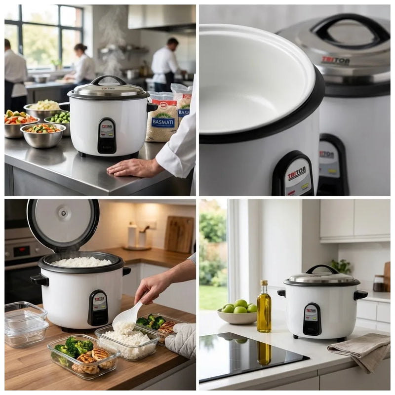 Rice Cooker 10 Litre Triton White Inner Pot 3000W Energy – Efficient