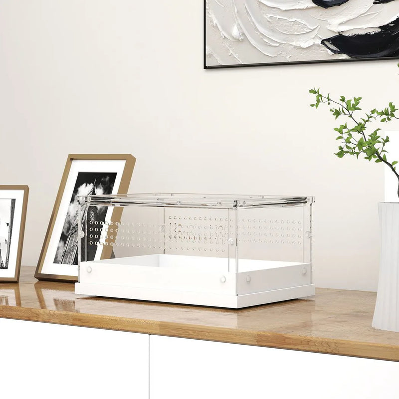 PawHut Acrylic Reptile Terrarium with Top Sliding Door, Vents,  for Snake, Frog, Spider, Gecko, Tarantula, 30 x 20 x 15 cm