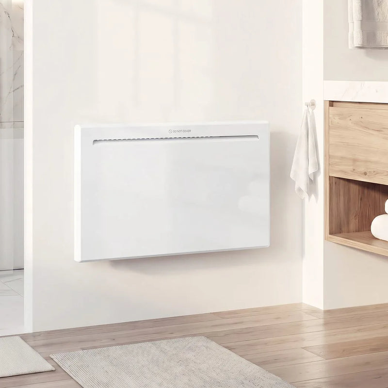 HOMCOM Smart Panel Heater Wall Mounted/Freestanding, Electric Heater with Weekly Timer, Open Window & Anti-Frost, 1500W, White
