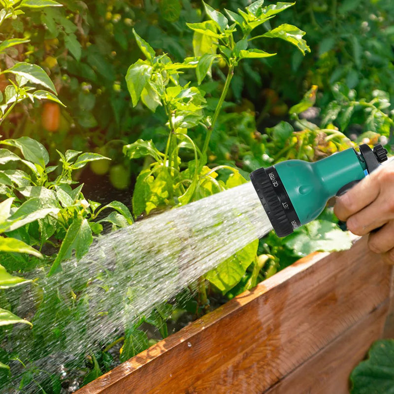 Outsunny Retractable Hose Reel Wall Mounted, 30 Garden Hose Pipe Reel with Lock, Auto Rewind, 7 in 1 Spray Nozzle, Includes Wall Fixings, 180° Swivel, Outdoor Watering, 59 x 23 x 42 cm, Green