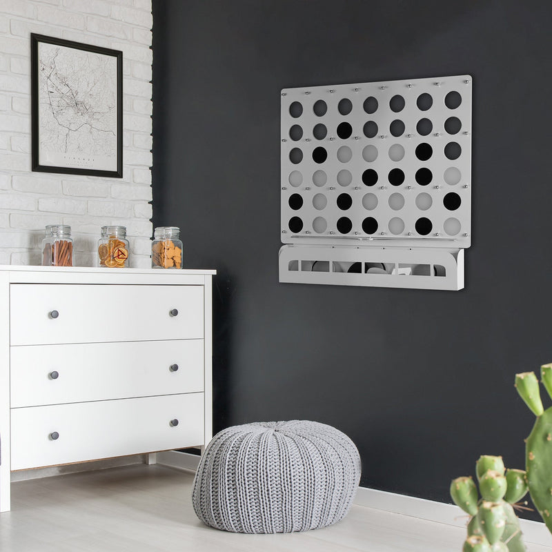 White Four in a Row Wall Game