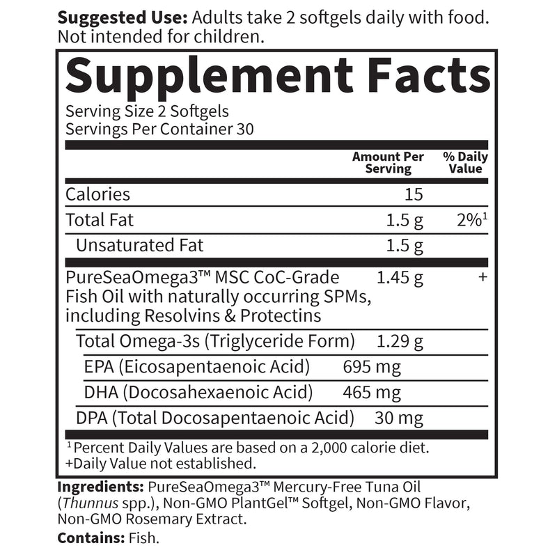Garden of Life Dr Formulated Omega Fish Oil Lemon – 1,290 mg EPA/DHA + DPA, 60 Softgels