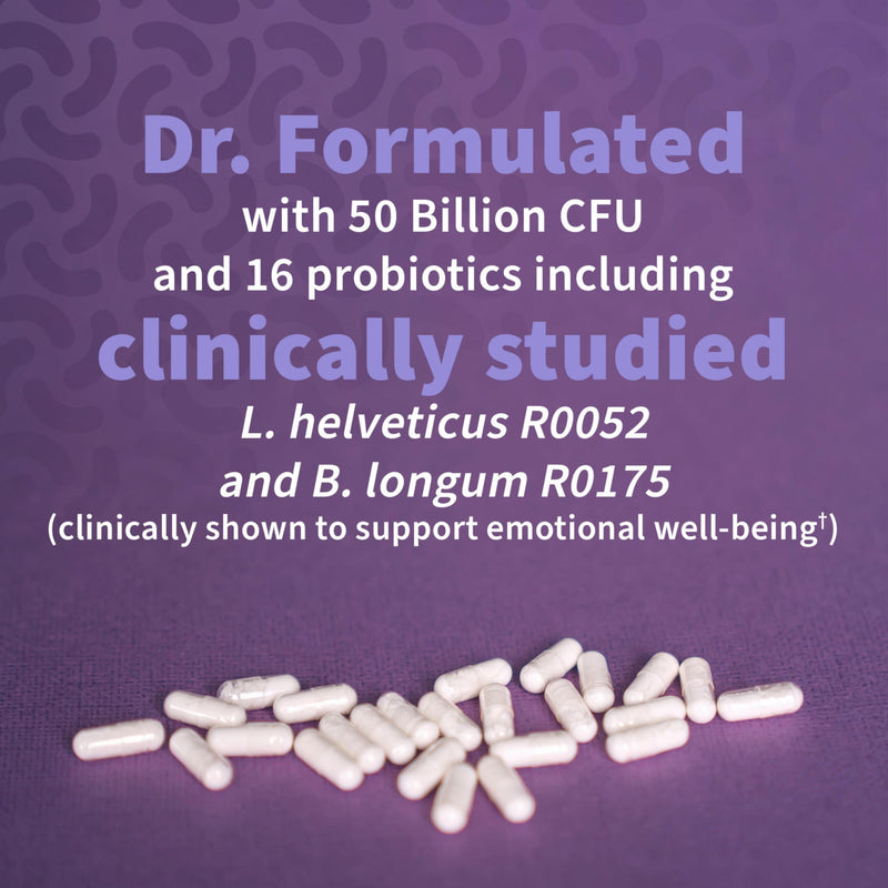 Garden of Life Mood+ Probiotics – Dr Formulated Mood Support with Ashwagandha, 60 Veggie Caps