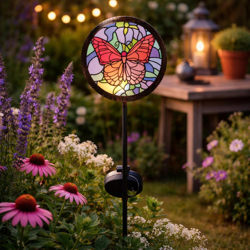 Giant Butterfly Solar Stake Light 89cm Weatherproof LED Garden Ornament