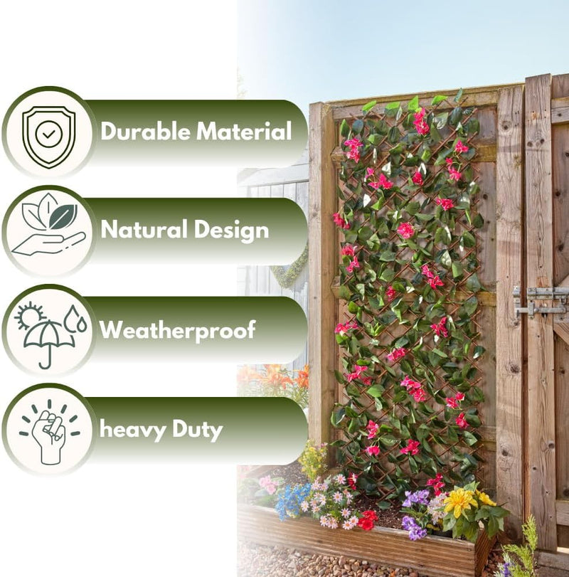Artificial Leaf Trellis Privacy Screen 180x90cm