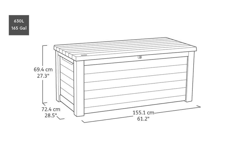 Northwood Beige 630L Outdoor Storage Box