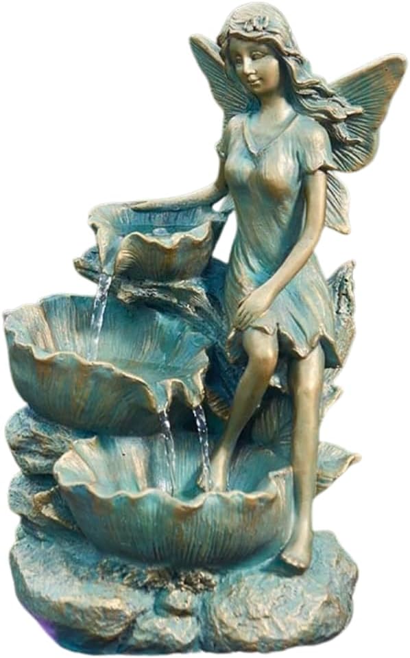 Solar Fairy Falls Cascade Water Fountain Garden Feature