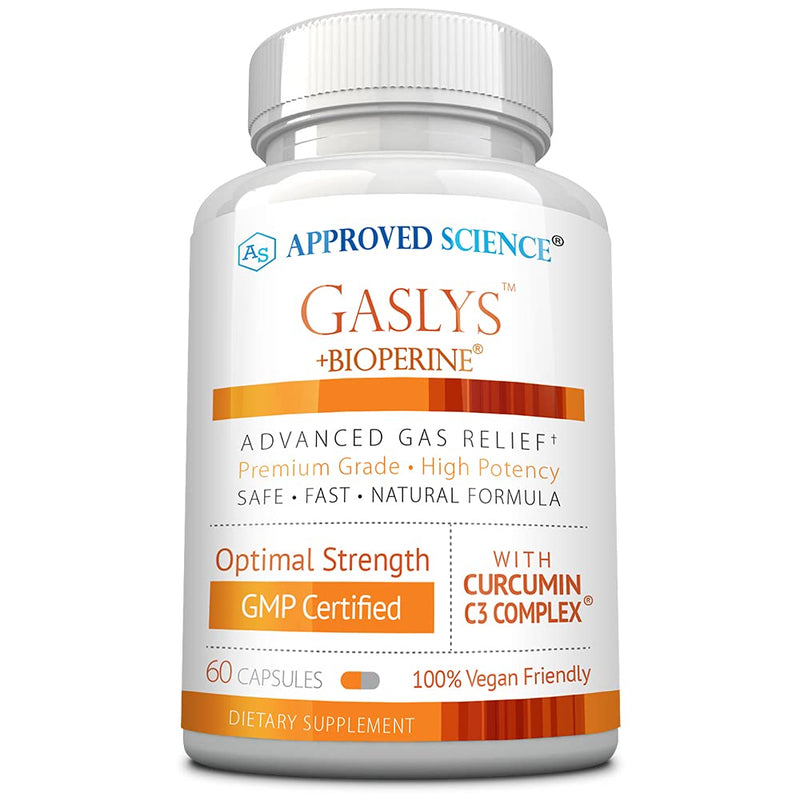 Gaslys by Approved Science: Soothe Digestive Tract with Artichoke, Ginger & Fennel - 60 Count