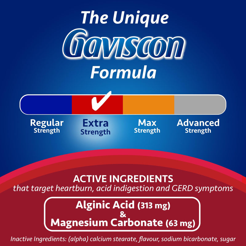 Gaviscon Extra Strength Peppermint Foamtabs – 60 Tablets