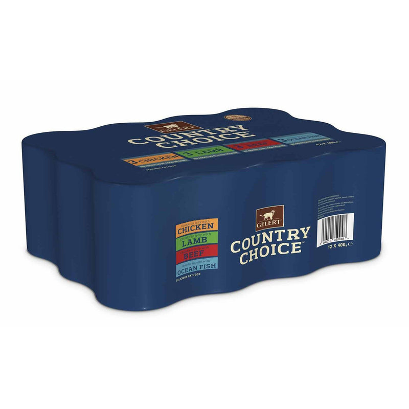 Gelert Country Choice Adult Cat Variety in Jelly Cat Food 400g - Case of 12
