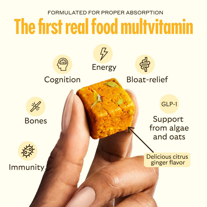 GEM Daily Multivitamin Bite for Women & Men – 28 Servings, Real-Food Nutrition