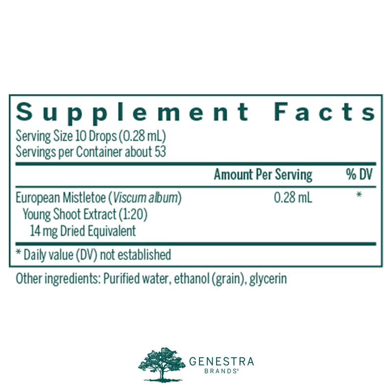 Genestra Brands European Mistletoe Young Shoot – Herbal Supplement 0.5 fl oz