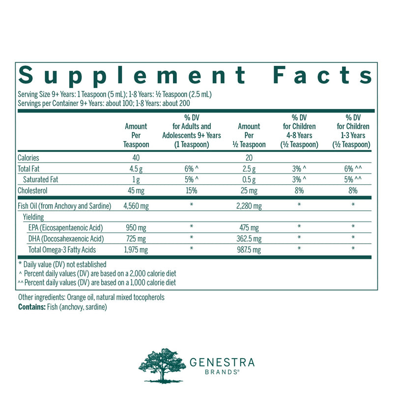 Genestra Super EFA Liquid | Cardiovascular Health & Brain, Eyes & Nerves Support for Children | 16.9 fl oz