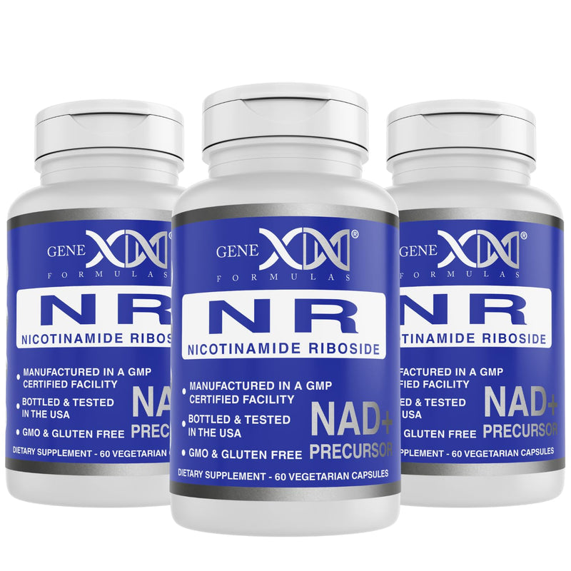 Genex Formulas NR Nicotinamide Riboside 300mg (3 Pack) NAD+ Precursor for Healthy Aging - GMP-Certified, Non-GMO, Gluten-Free, Vegetarian