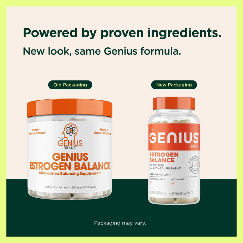 Genius Estrogen Balance | DIM Hormone Support for Men & Women | 30 Capsules