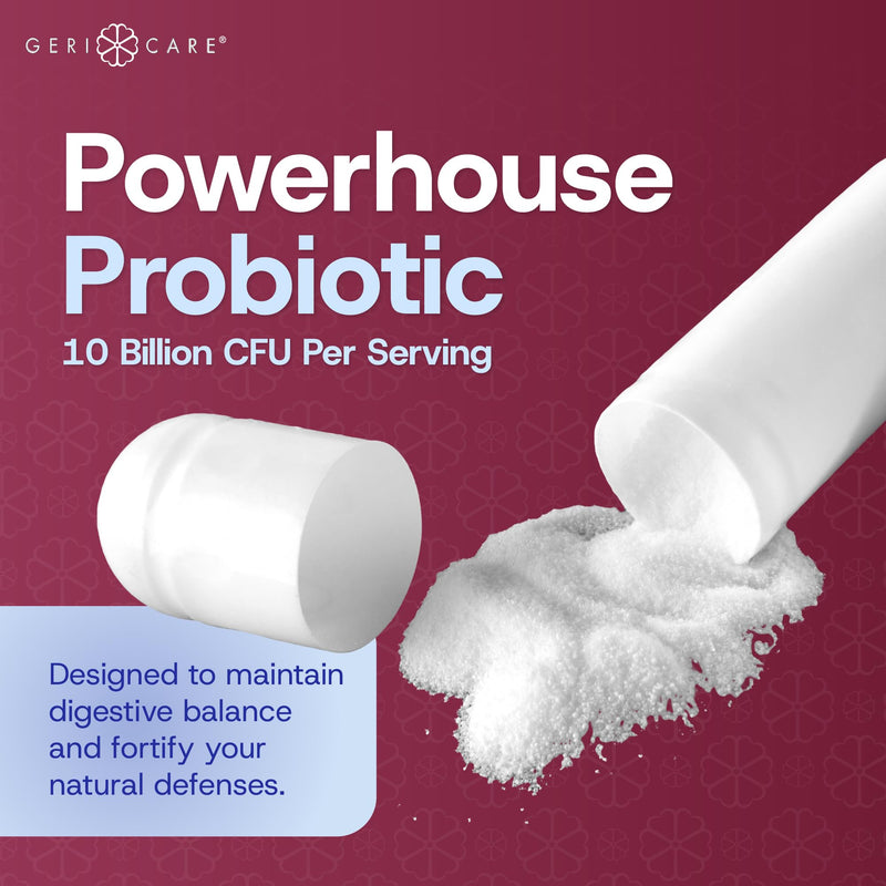 GeriCare Saccharomyces boulardii Probiotic 500 mg – Digestive Health for Women & Men | Compare to Florastor (50 Capsules)