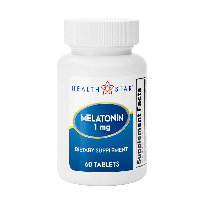 GeriCare Melatonin 1mg Sleep Support - 60 Tablets | Non-Habit Forming Nighttime Aid