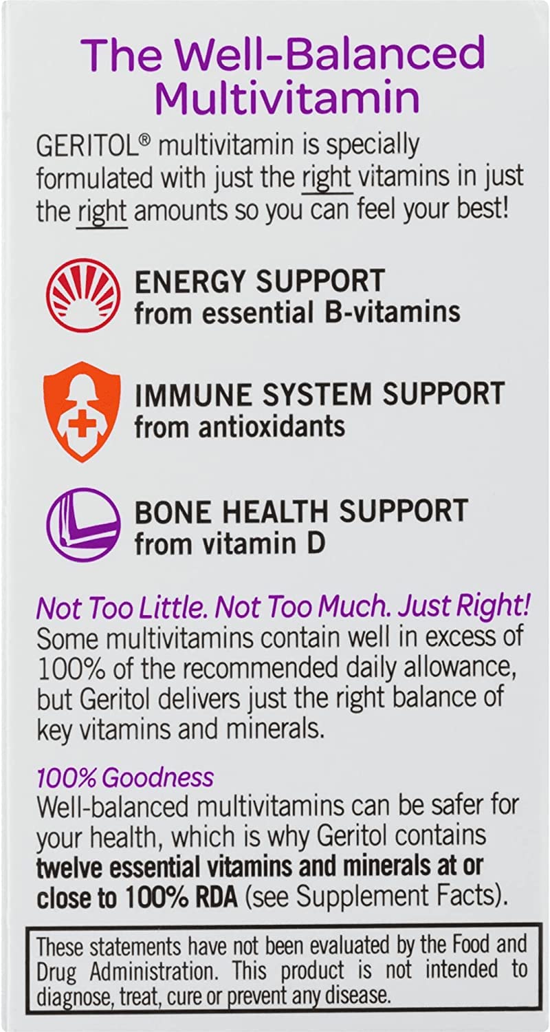 Geritol Complete Tablets – 100 Count (Pack of 3) | Multivitamin Supplement