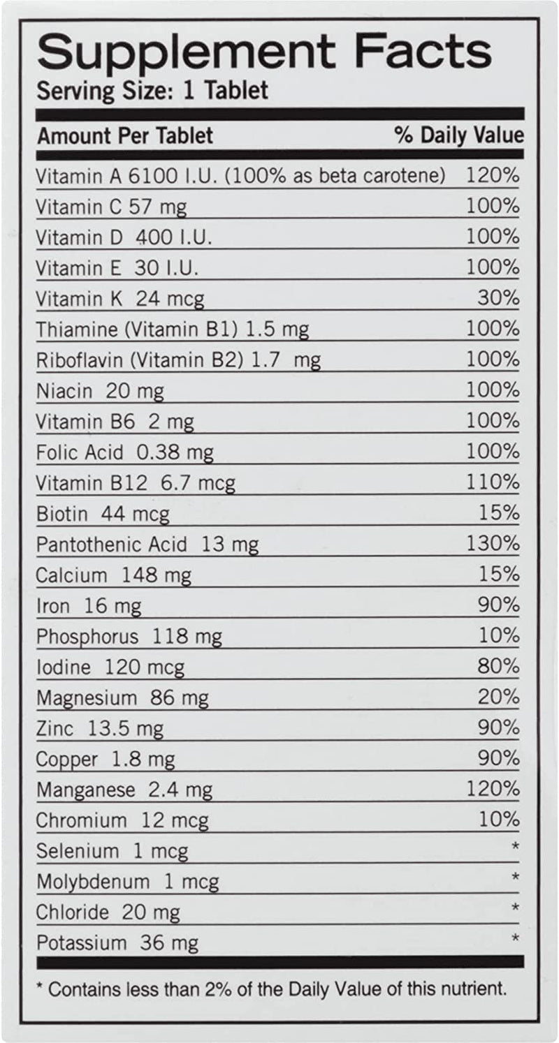 Geritol Complete Tablets – 100 Count (Pack of 3) | Multivitamin Supplement