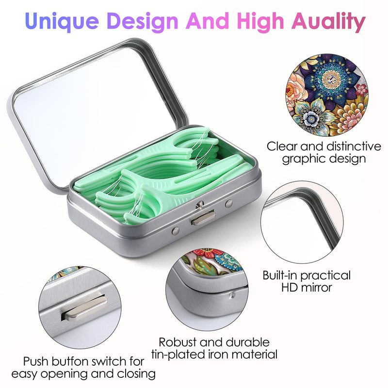 Gerkia Dental Floss Portable Case – Travel-Ready Floss Dispenser (Alphabet 3-Piece Design)
