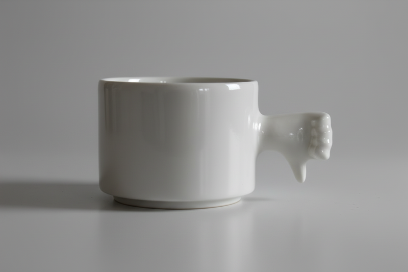 Gesture Ceramic Cup – Handmade Porcelain Coffee Cup（Thumb  down）