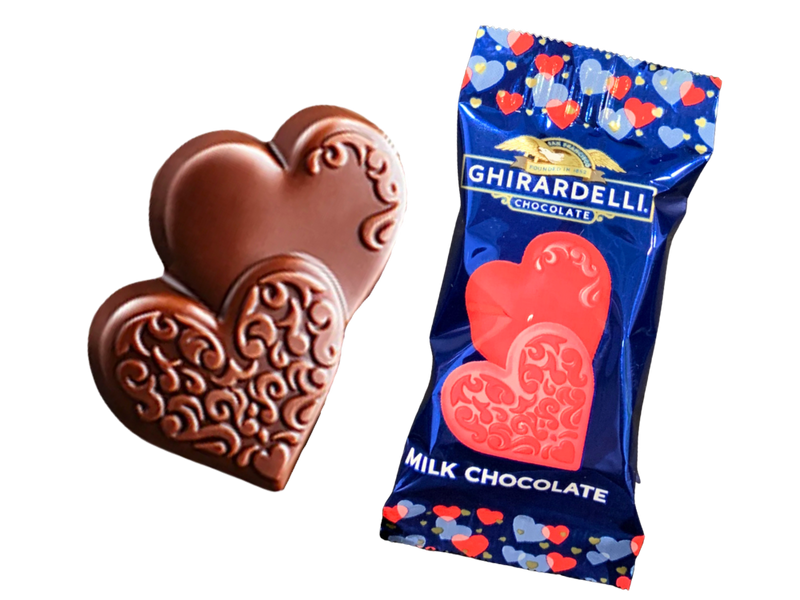Ghirardelli Milk Chocolate Duo Hearts