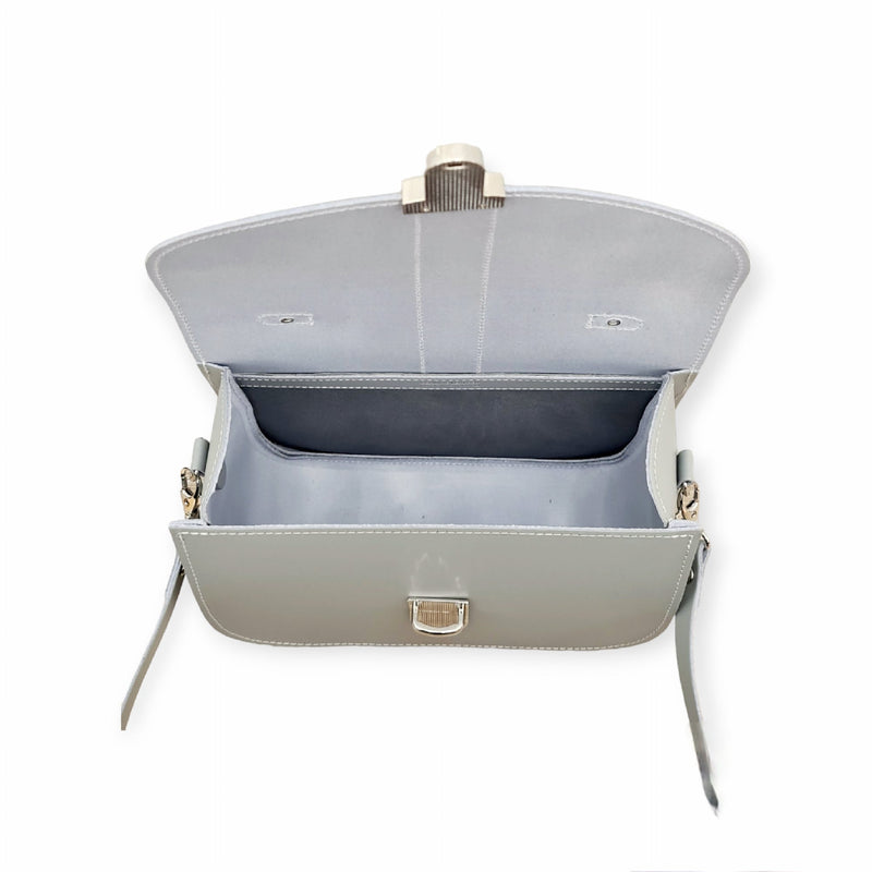 Olympia Handmade Leather Bag - Ghost Grey