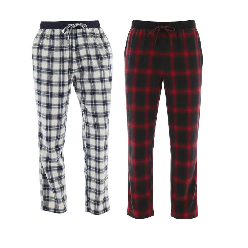 Men's Flannel Pyjama Bottoms - Unmatched Comfort and Style, Pack of 2