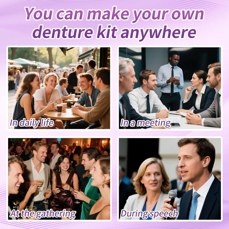 At-Home DIY Denture Kit: Full Upper & Lower Dentures for Smile Transformation – ZZ6