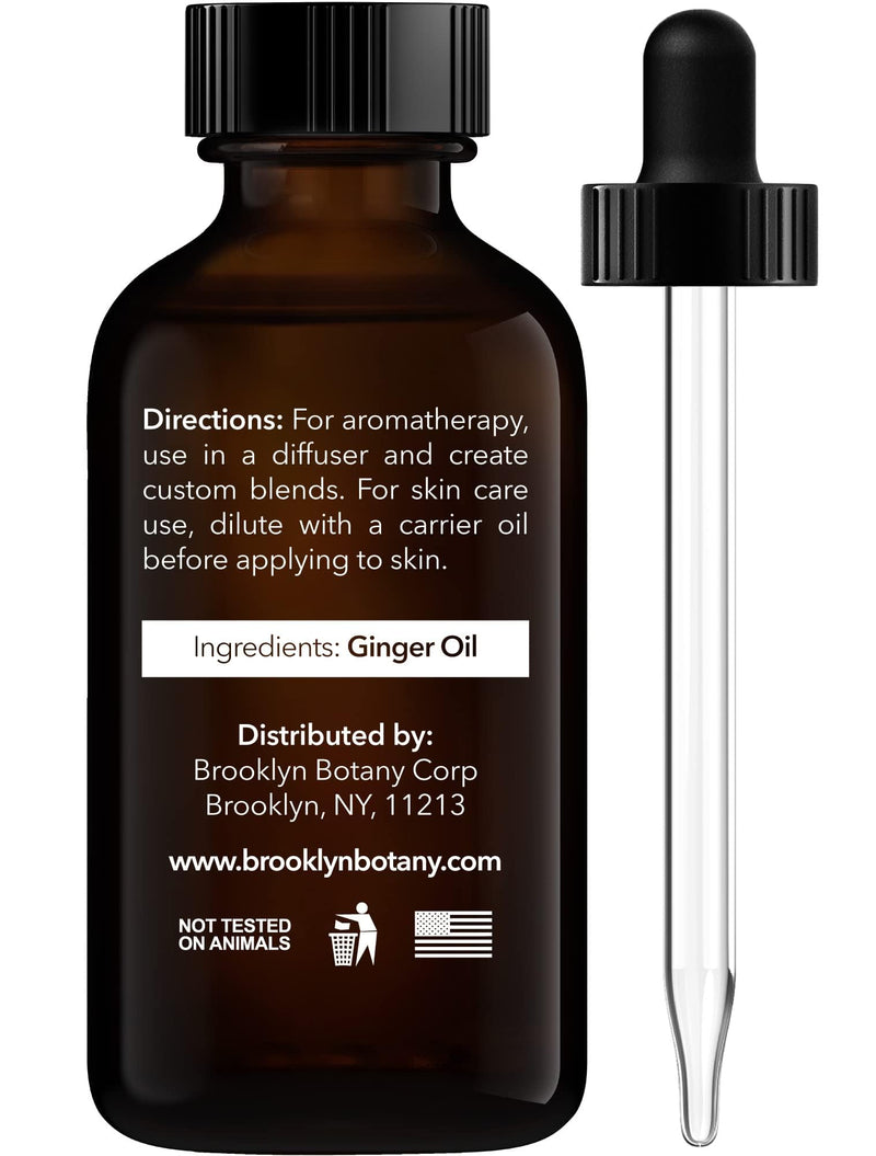 Brooklyn Botany Ginger Essential Oil – 100% Pure & Natural, Premium Grade, 1 Fl Oz