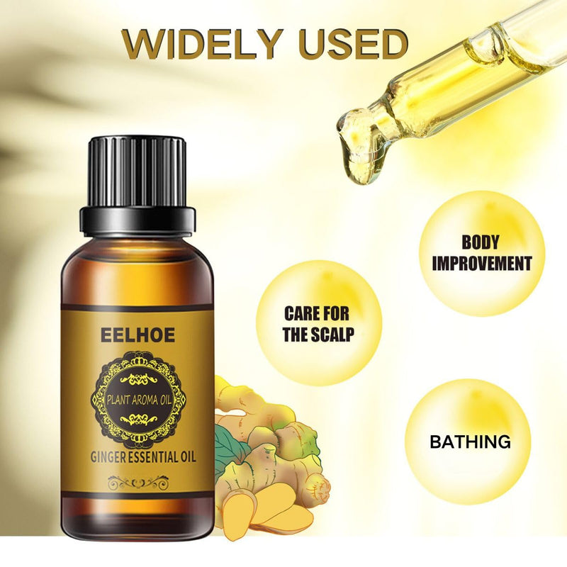 5PCS Ginger Essential Oil for Skin Care (10ml) | Ginger Oil Massage