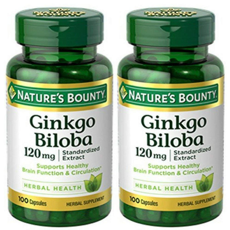 Nature's Bounty Ginkgo Biloba 120 mg - 2-Pack, 100 Capsules