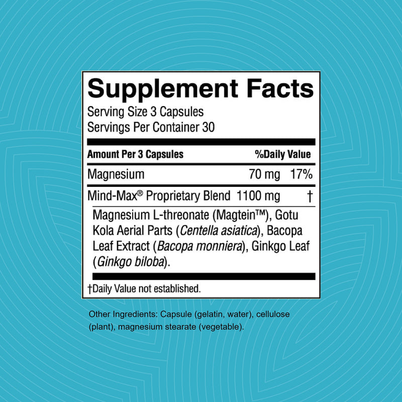 Nature's Sunshine Mind-Max 90 Capsules | Brain Support & Circulation