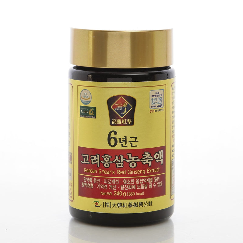 240g Pure Korean 6-Year Red Ginseng Extract – 100% Ginseng, Saponin, Panax