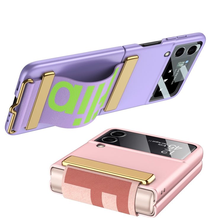 GKK Ultra-thin Full Coverage Phone Flip Case with Wristband, For Samsung Galaxy Z Flip4 - InStock