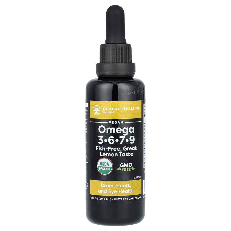 Global Healing Omega 3-6-7-9 Seaberry CO2 Extract - 2 oz, Fish-Free