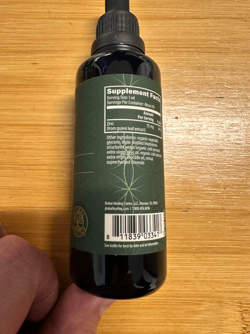 Global Healing Organic Zinc Liquid – Immune Support & Healthy Aging (2 oz)