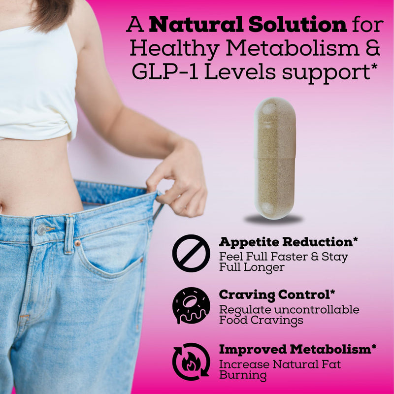 GLP-1 Supplement for Women - 5-in-1 GLP-1 Booster (3260mg per Serving) Metabolism Support