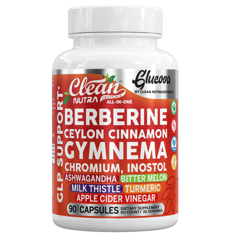 Clean Nutra Glucova – All-in-One Blood Sugar Support (90 Capsules)