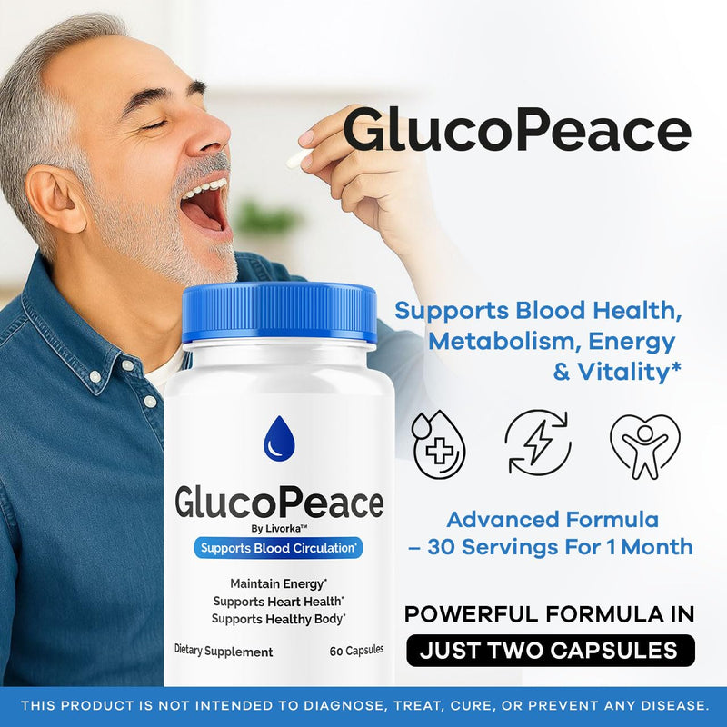 GlucoPeace Capsules (2 Pack) – Circulatory Support, 120 Count